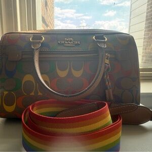Coach Rainbow Signature Satchel